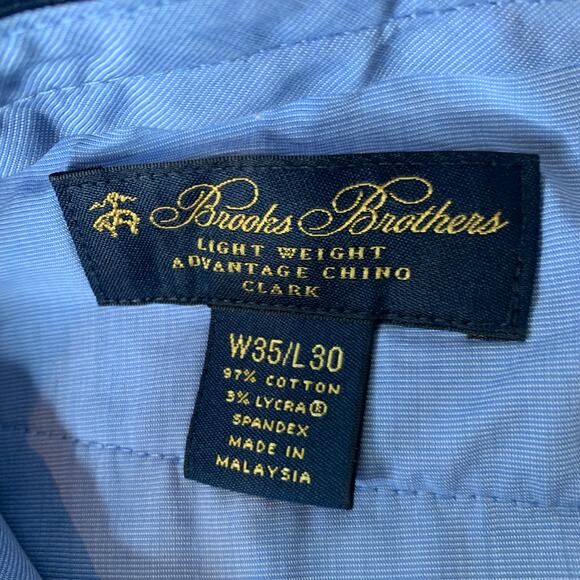 Brooks Brothers Lightweight Advantage Chino Clark Sz 35 x 27 Sand - Picture 9 of 10